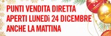 24/12: punti vendita diretta aperti anche la mattina