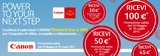 Canon ti rimborsa fino a 100 Euro - Nuova