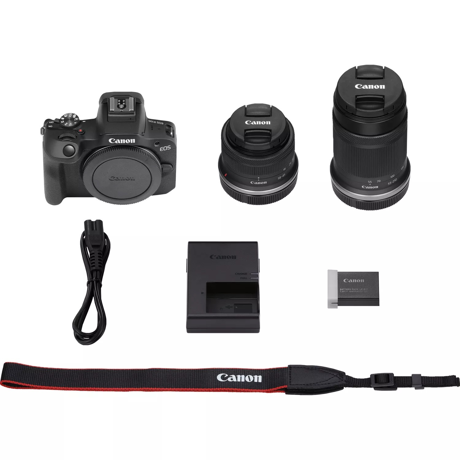 CANON EOS R100 BLACK + RF-S 18-45 IS STM + RF-S 55-210