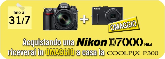 Promozione Nital: acquista Nikon D7000 e avrai la Coolpix P300 omaggio