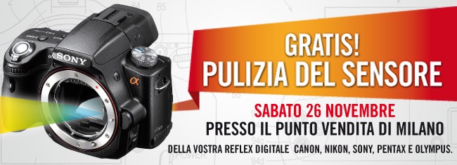 ILFOTOAMATORE MILANO: Sabato 26 Novembre pulizia del sensore gratis