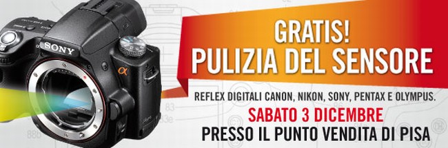 ILFOTOAMATORE PISA: Sabato 3 Dicembre pulizia del sensore gratis