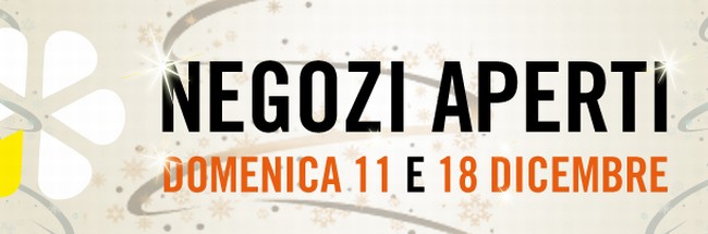 Negozi ILFOTOAMATORE aperti Domenica 11 e 18 Dicembre