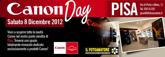 Canon Day Sabato 8 Dicembre da ILFOTOAMATORE Pisa