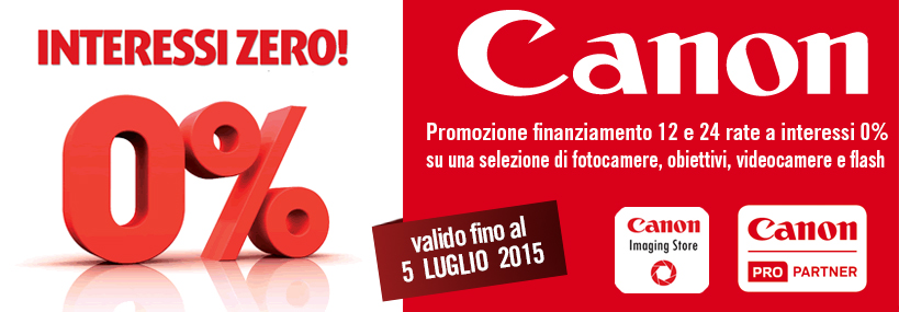 Torna la promozione CANON interessi zero