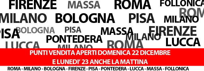 Speciale Natale: punti vendita ILFOTOAMATORE aperti Domenica 15 e 22 Dicembre e Lunedi 23 tutto il giorno