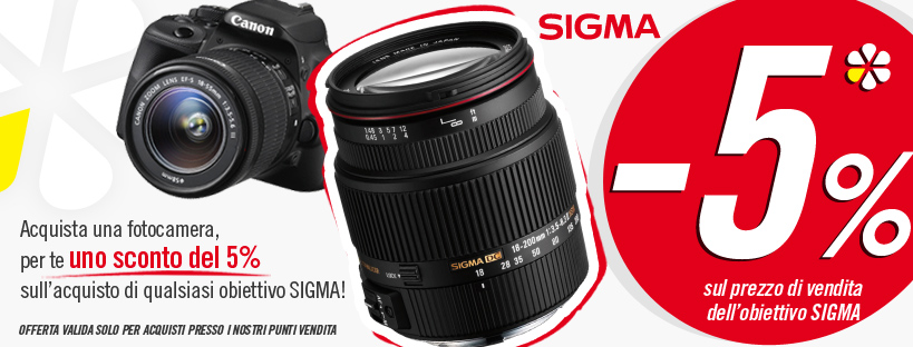 Obiettivi Sigma: sconto 5%