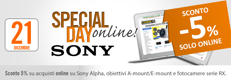 Sony Speciale Day Online extra sconto 5%