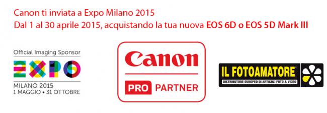 Canon ti invita a EXPO 2015 con EOS 5D Mark II e EOS 6D