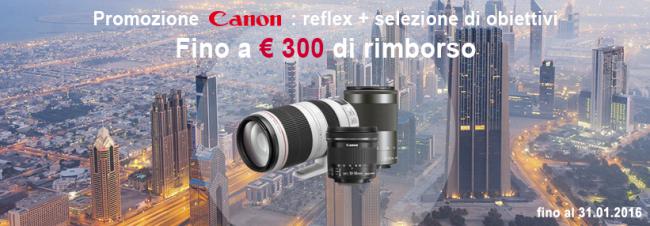 Canon: rimborsi fino a 300