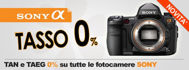 Nuova Sony Alfa 900 a tasso zero!