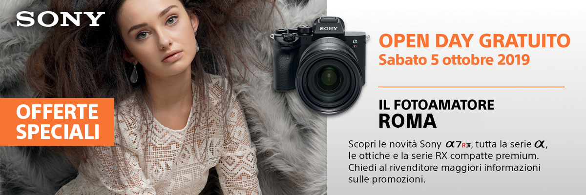 Sabato 5 Ottobre Sony Open Day Roma