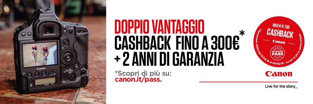 Promozione Canon Cashback fino a 500 +2 anni di garanzia
