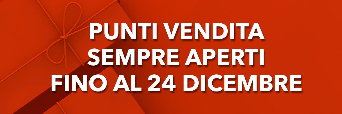 Punti vendita sempre aperti a Natale