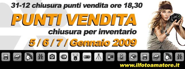 31 Dicembre: chiusura punti vendita anticipata alle 18.30