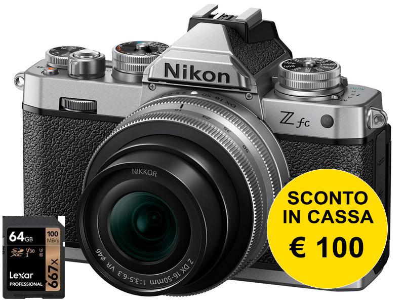 NIKON Z FC + 16-50 VR SILVER + SD 64GB