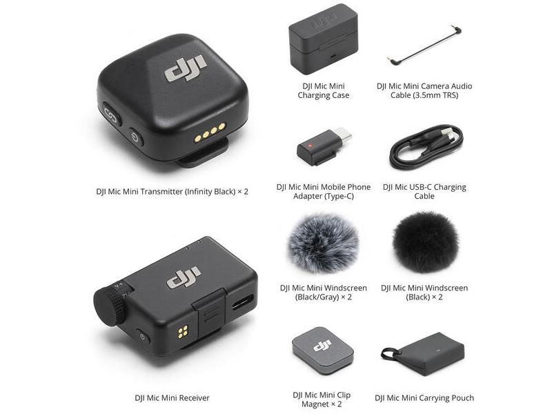 DJI MIC MINI 2 (2TX + 1 RX + CUSTODIA RICARICA)