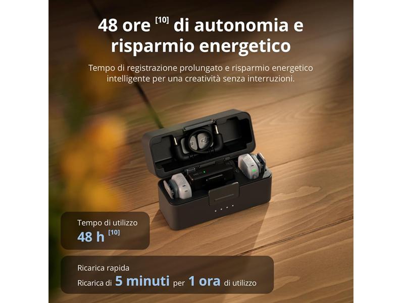 DJI MIC MINI 2 (2TX + 1 MOBILE RX + CUSTODIA RICARICA)
