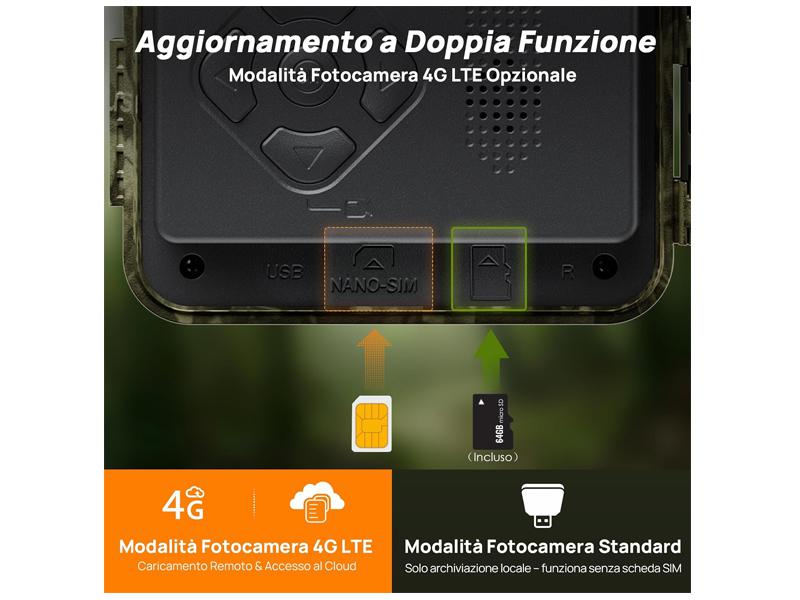 NOMILA IZK IG440 FOTOTRAPPOLA LTE + SD + P.SOLARE